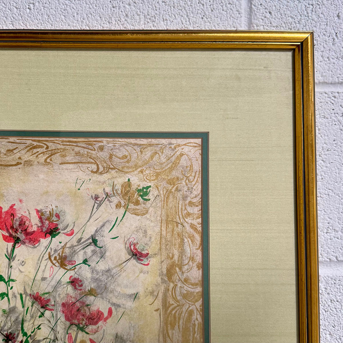 Framed Color Lithograph "Blumen" signed edition
