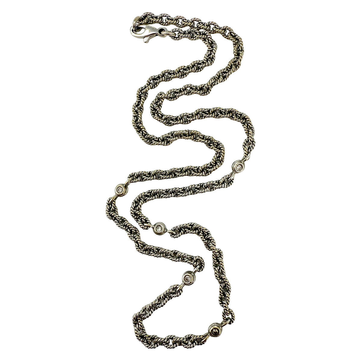 18K  Diamond Station Necklace