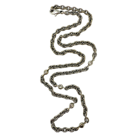 18K  Diamond Station Necklace