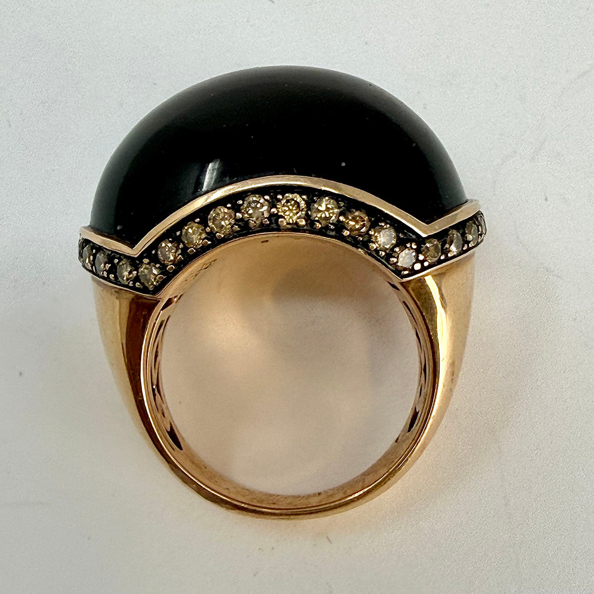 18K Tiger's Eye Cabochon Ring