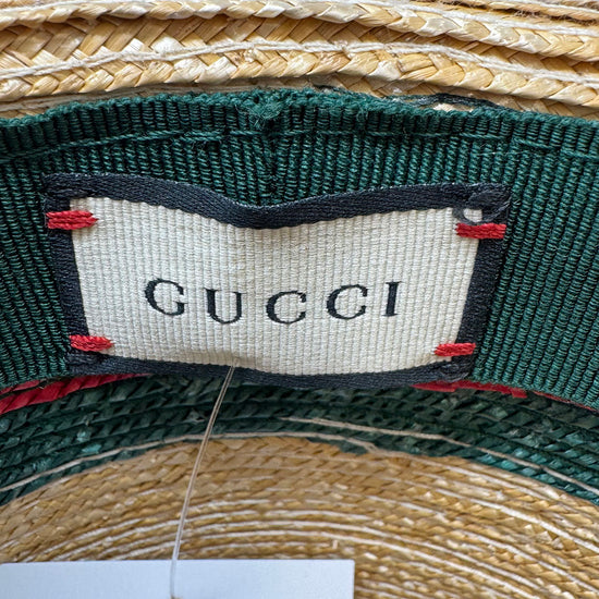 Gucci Straw Fedora Hat
