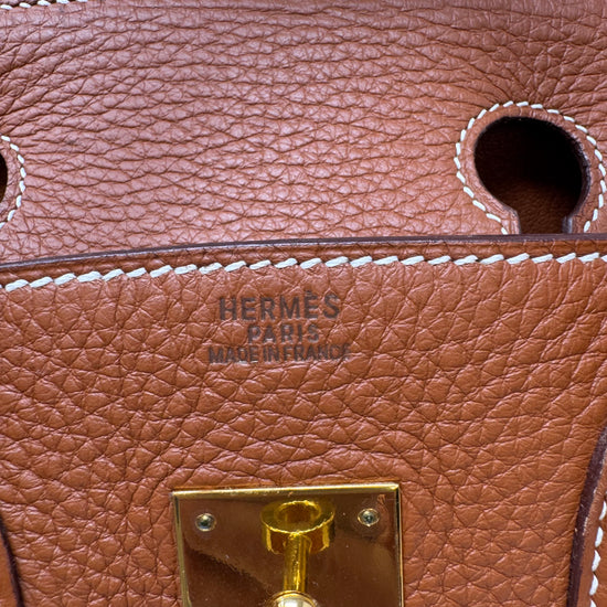 Hermes Clemence Gold Birkin 30