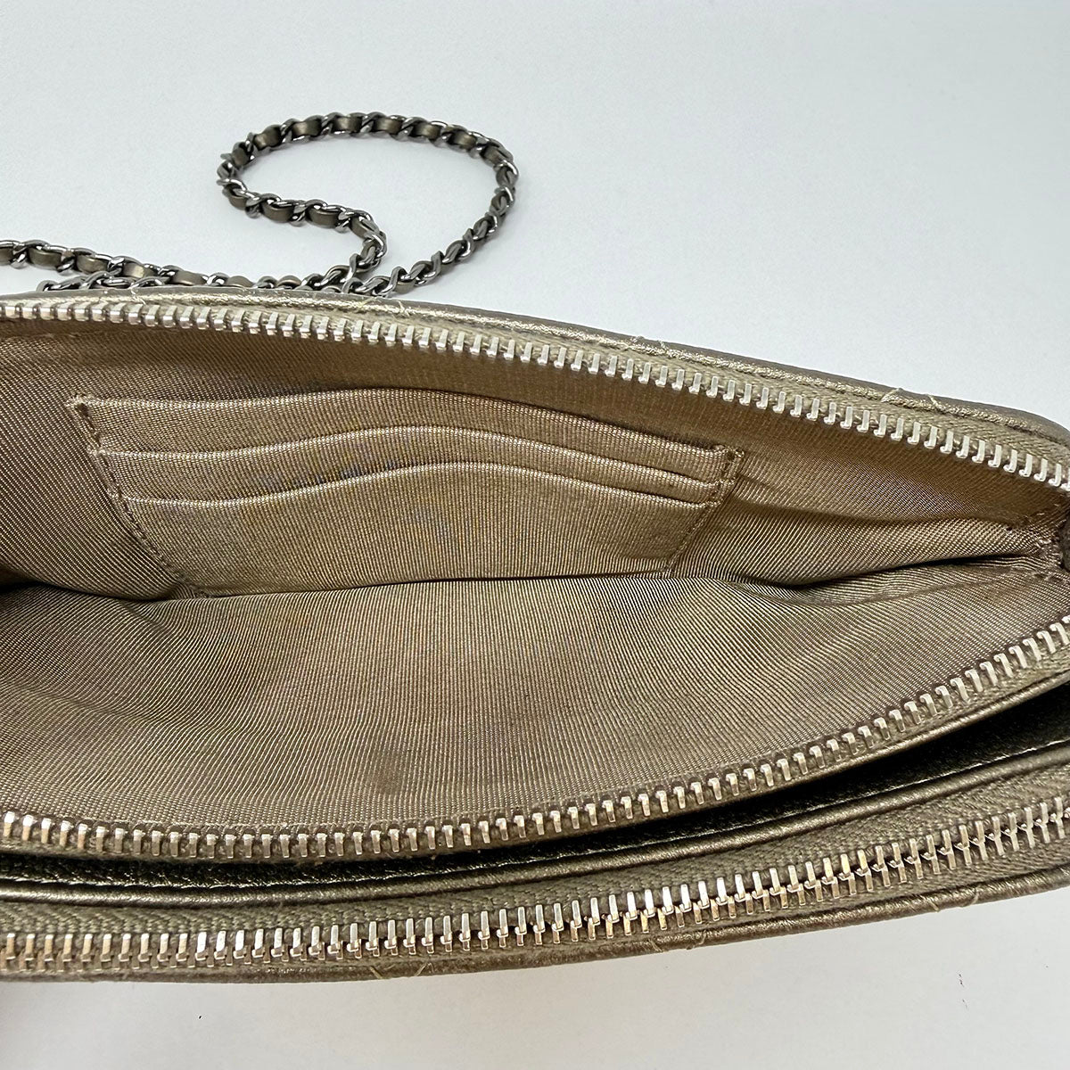 Chanel  Double Zip Clutch on Chain