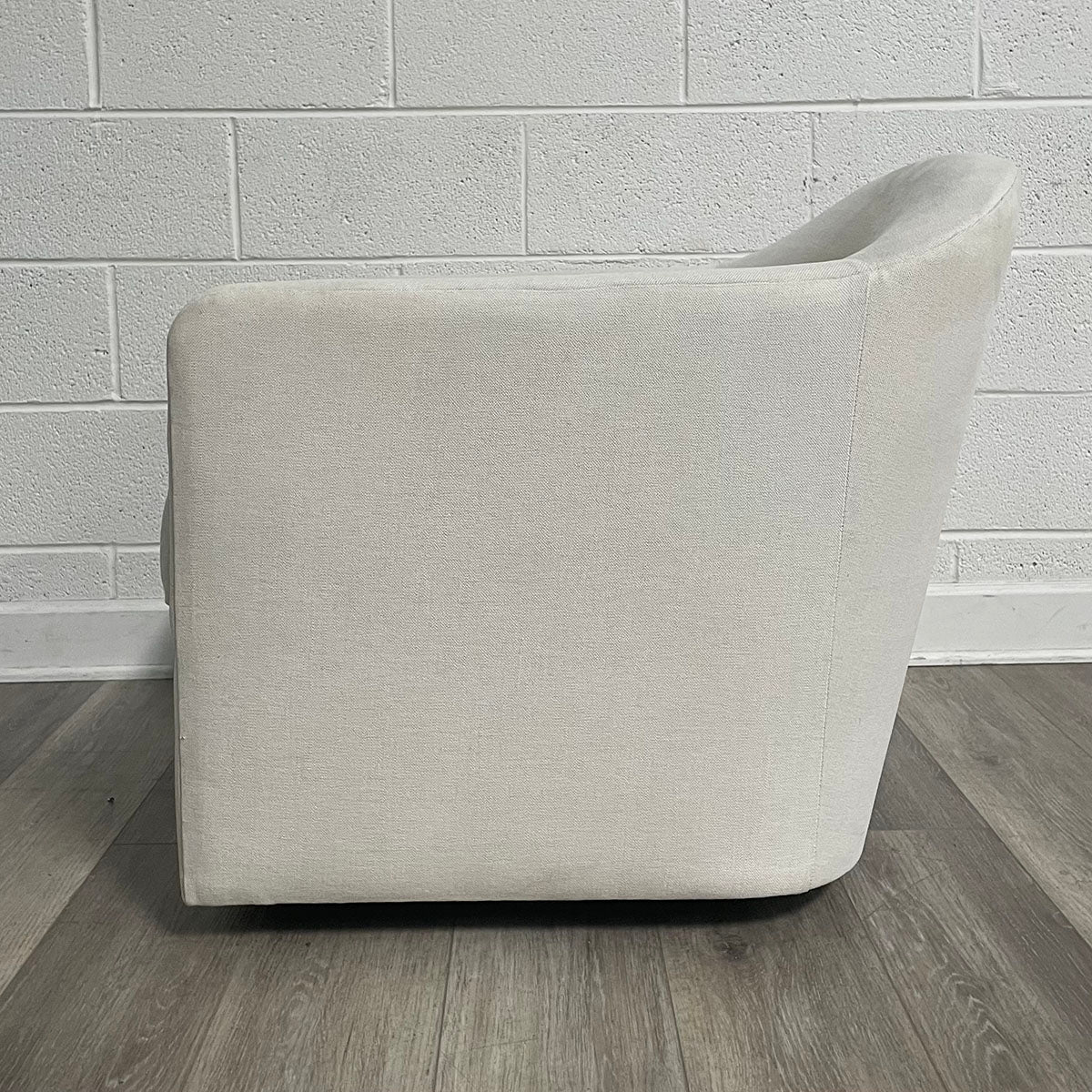 RH Swivel White Club Chair