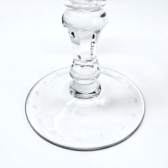 Set of 8 Hand Etched Crystal Stemware