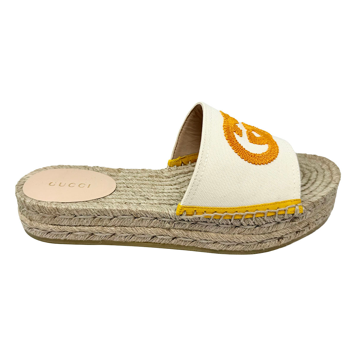 Gucci Interlocking GG Logo Canvas Espadrille