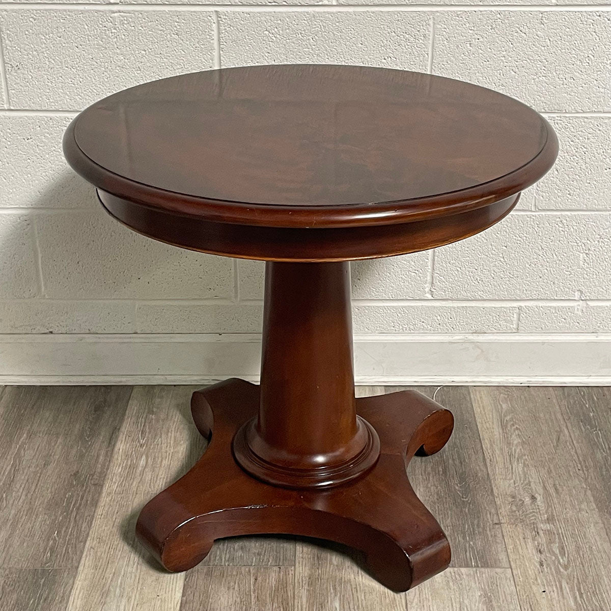Round Wood  End Table