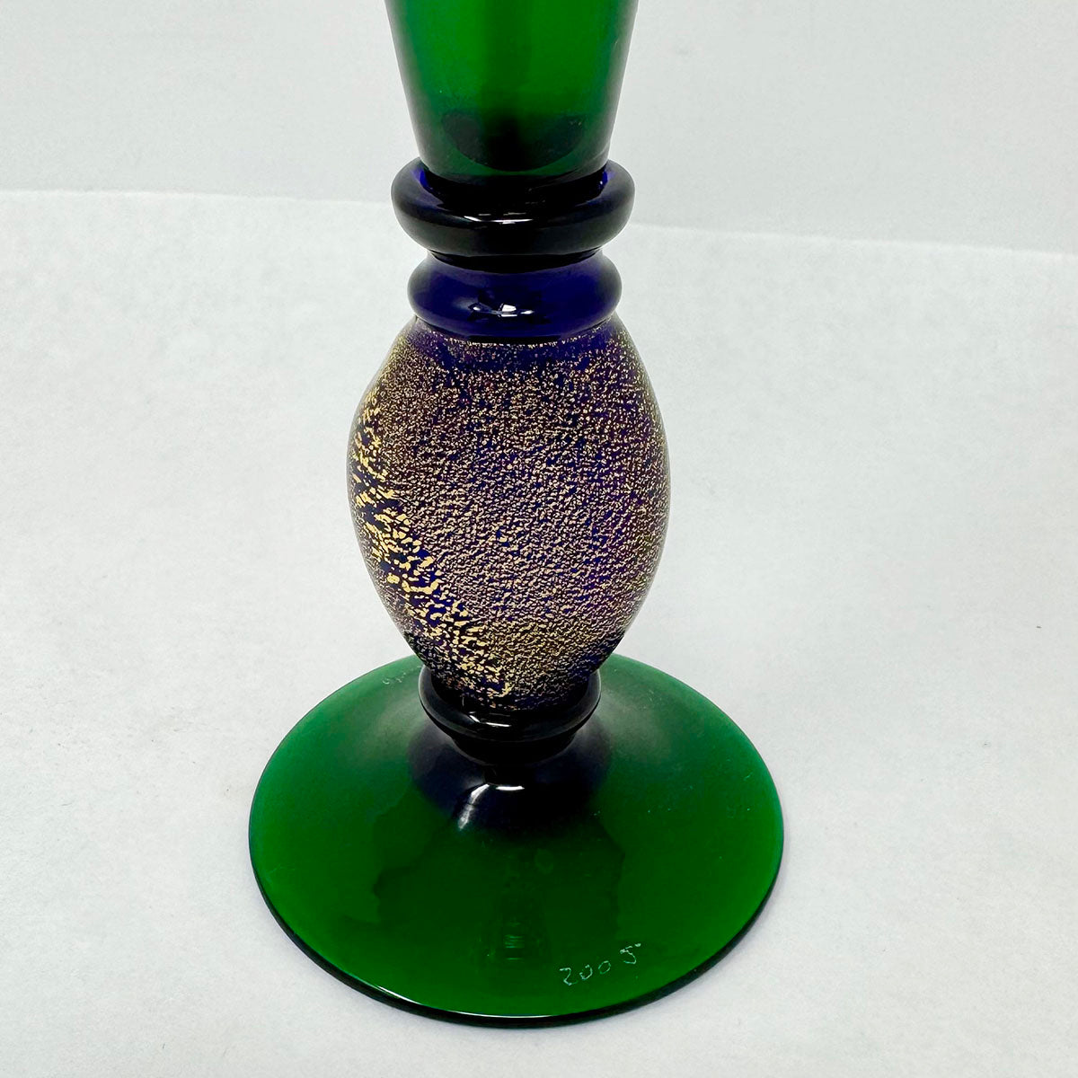Art Glass Champagne Flute, Signed