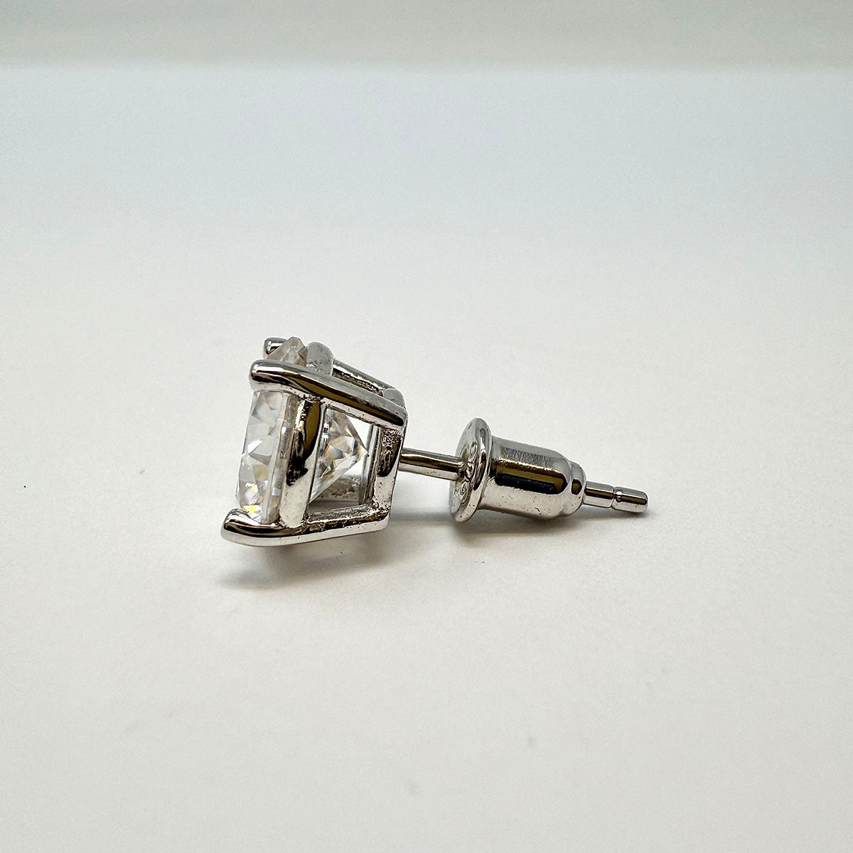 8mm Round Moissanite Stud Earrings