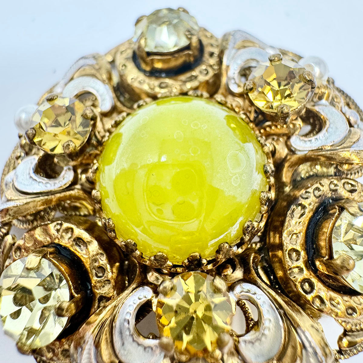Vintage West German Filigree Brooch Pin