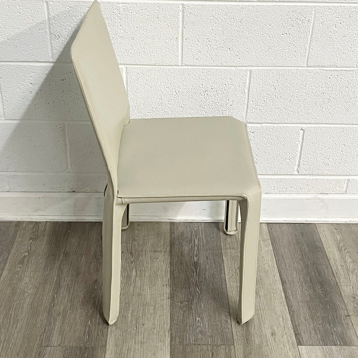 Set of 4 Cream Mario Bellini CAB 412 Leather Dining Chairs for Cassina