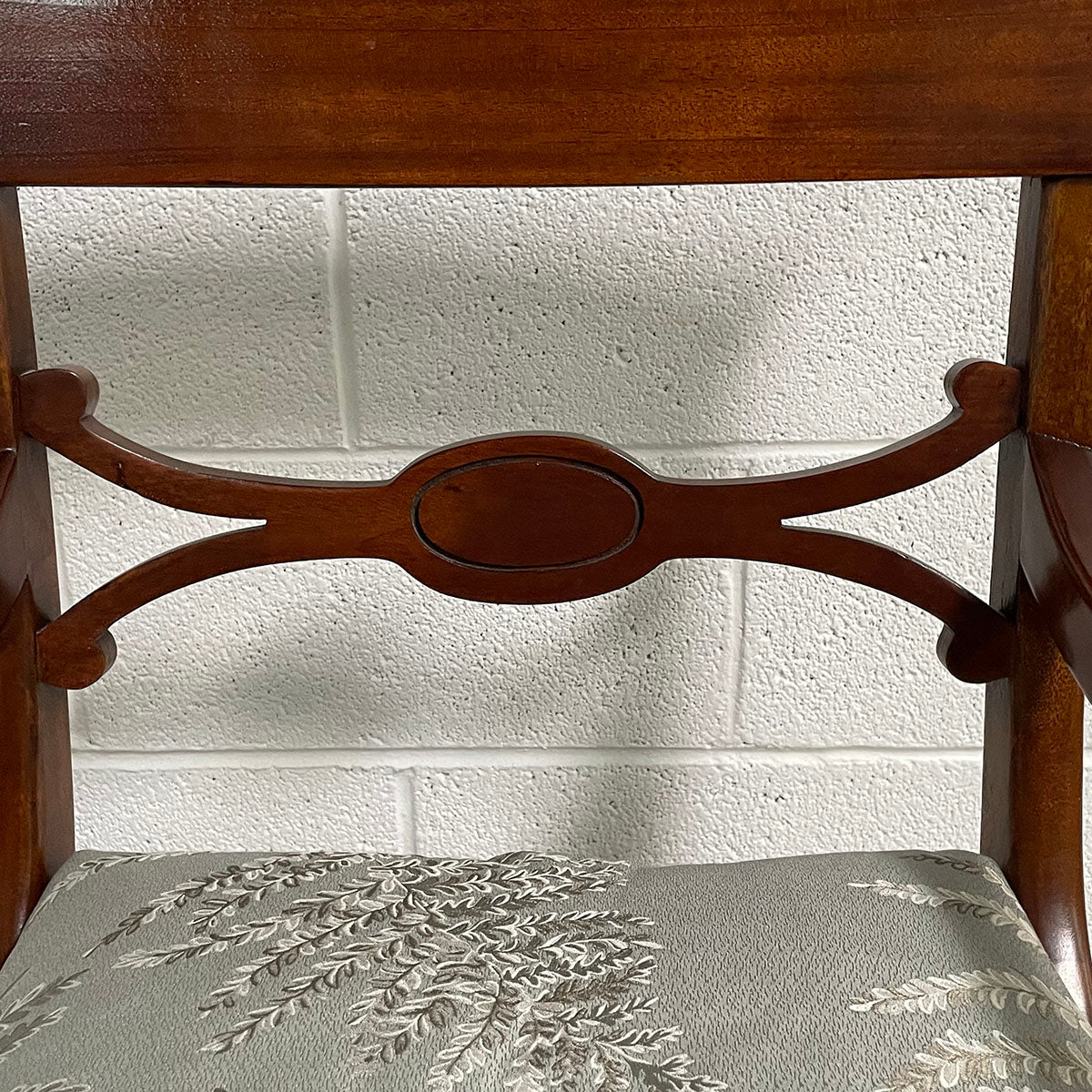 Pair Of Wood Arm Chairs With Cushion