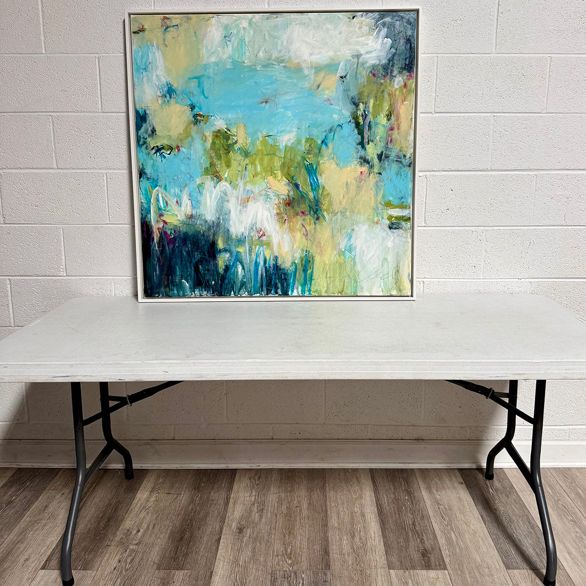 Framed Abstract Painting signed