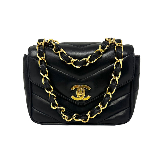 Chanel Vintage Chevron Shoulder Bag