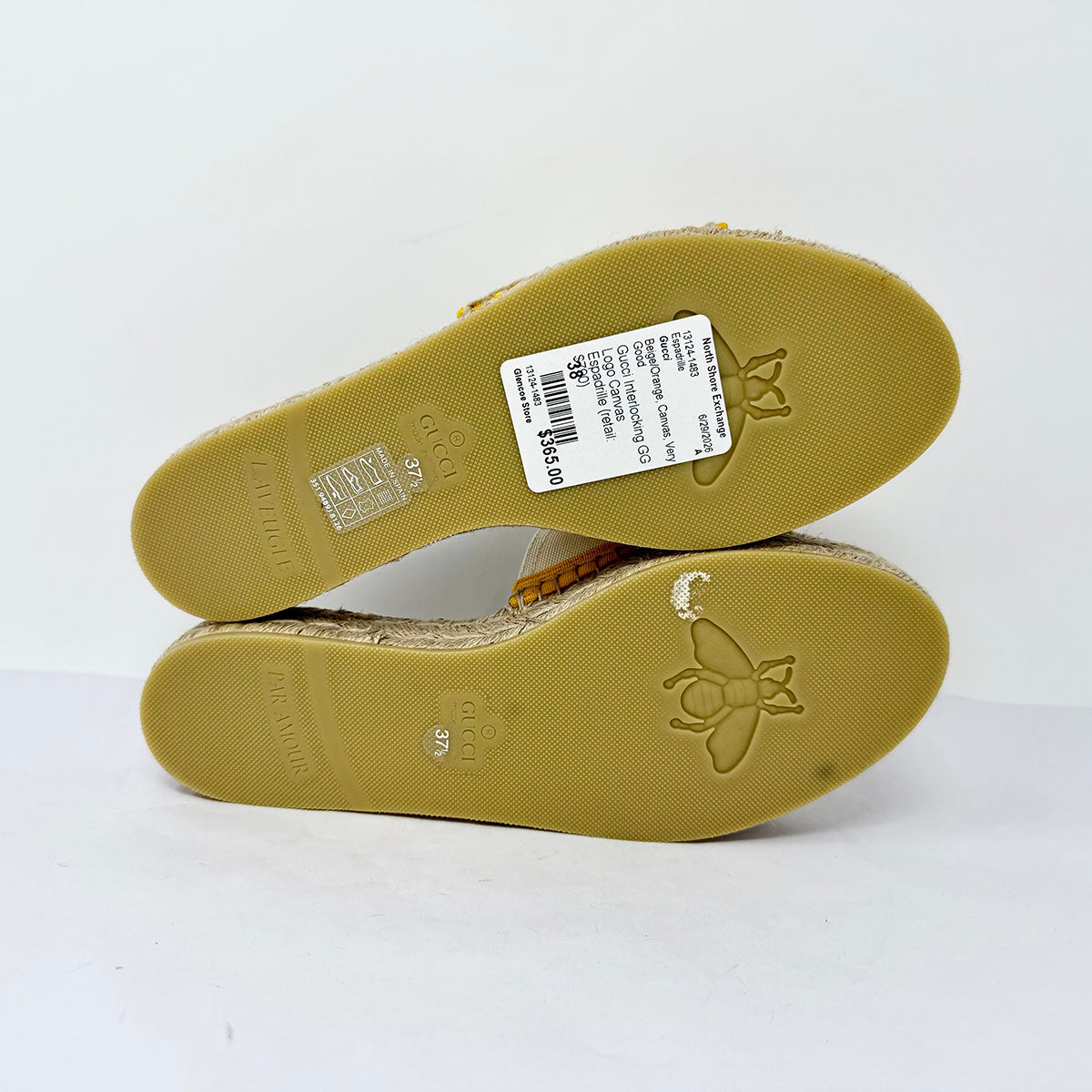 Gucci Interlocking GG Logo Canvas Espadrille