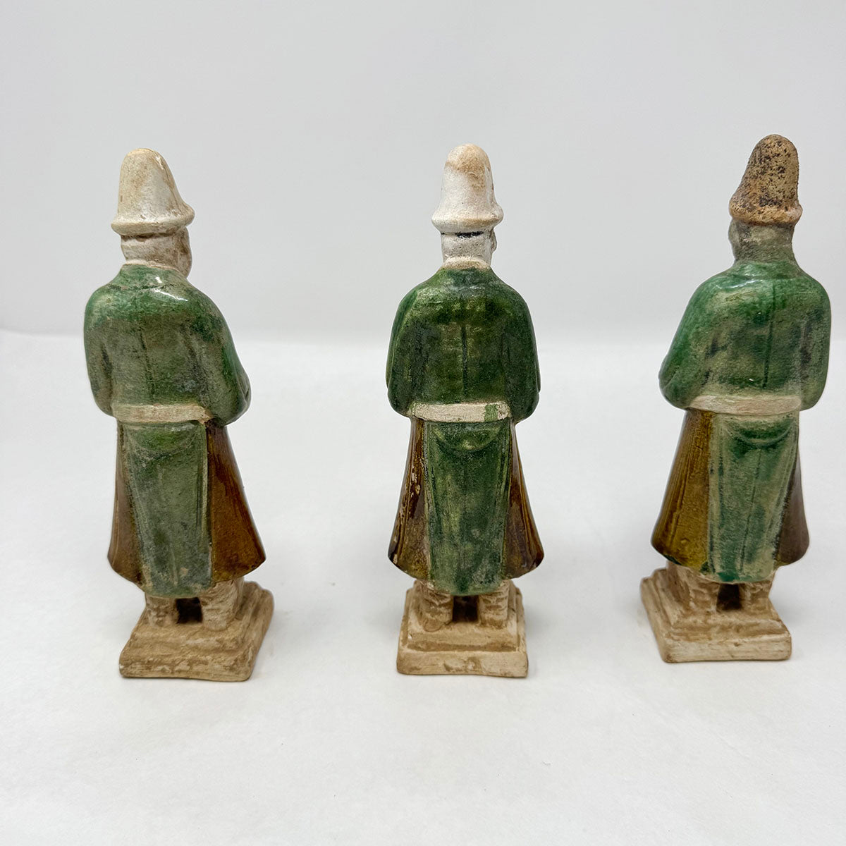 Set of Three Glazed Pottery Figures of Musician Ming Dynasty