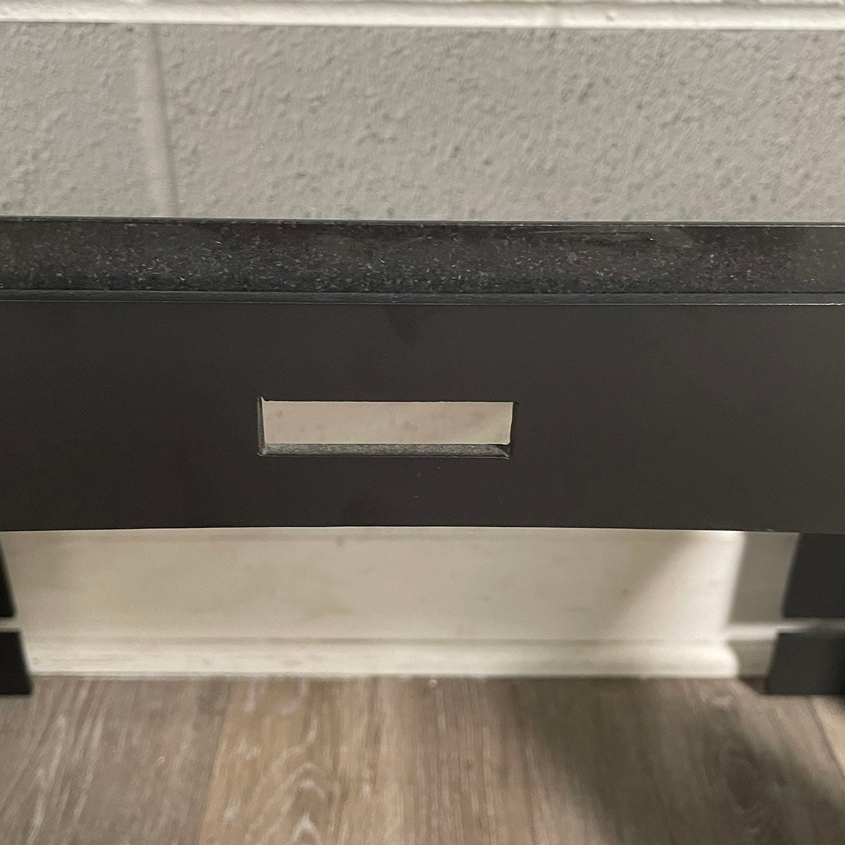 Pair Of Black Marble Top End Tables
