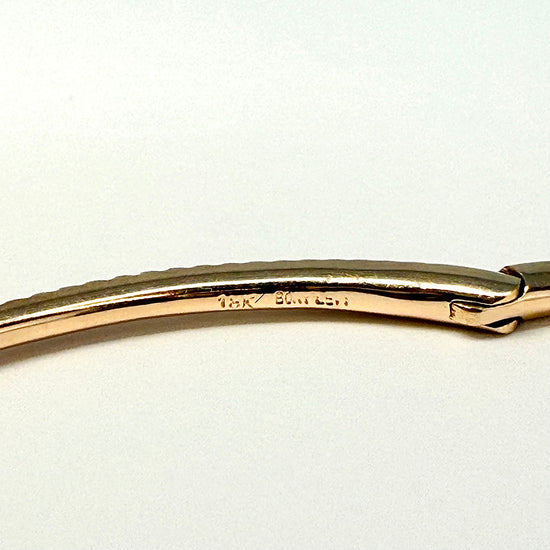 Bony Levy 18K Gold Skinny Stackable Hinged Bracelet with Diamonds