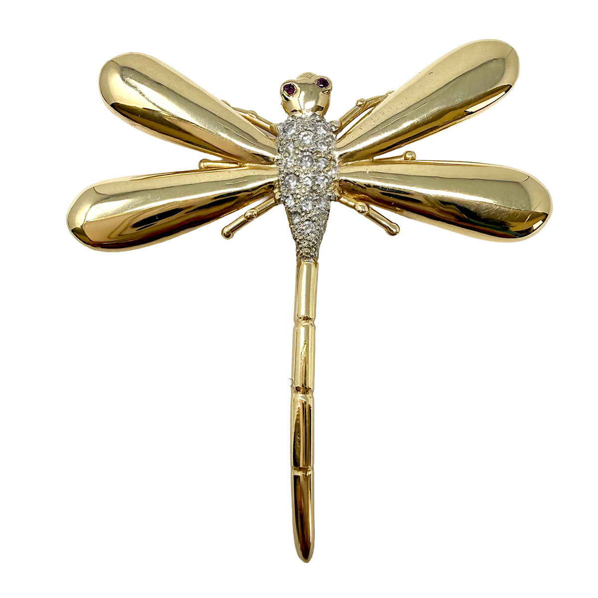 14K Dragonfly Brooch