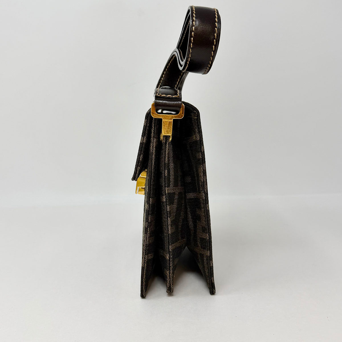 Fendi Zucca Canvas Shoulder Bag