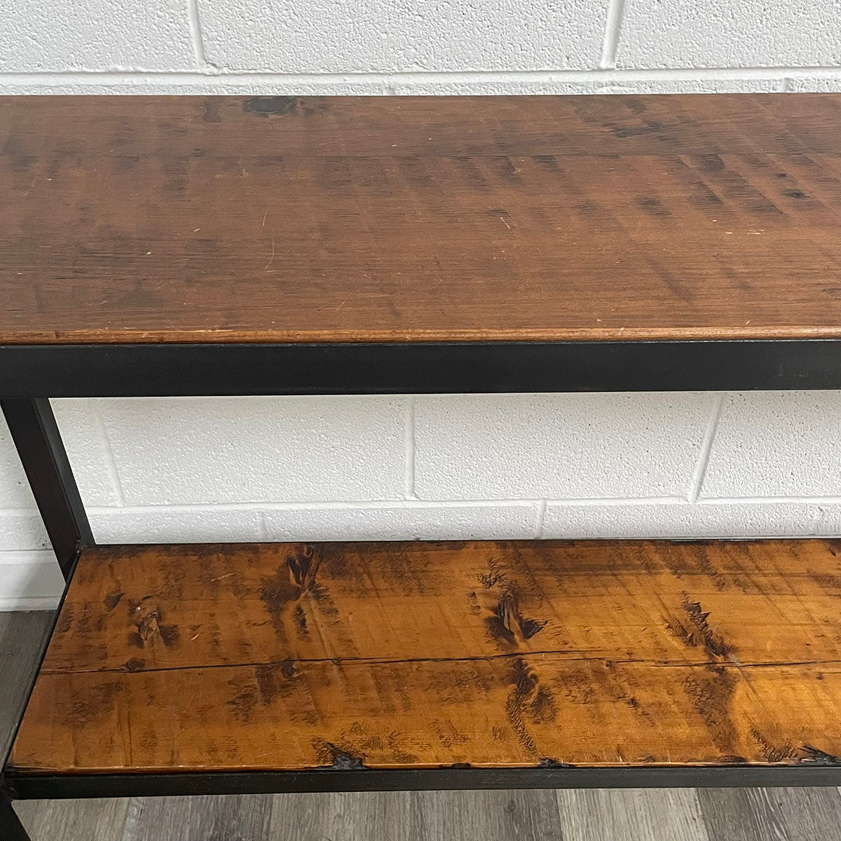 Black Frame Wooden Console Table
