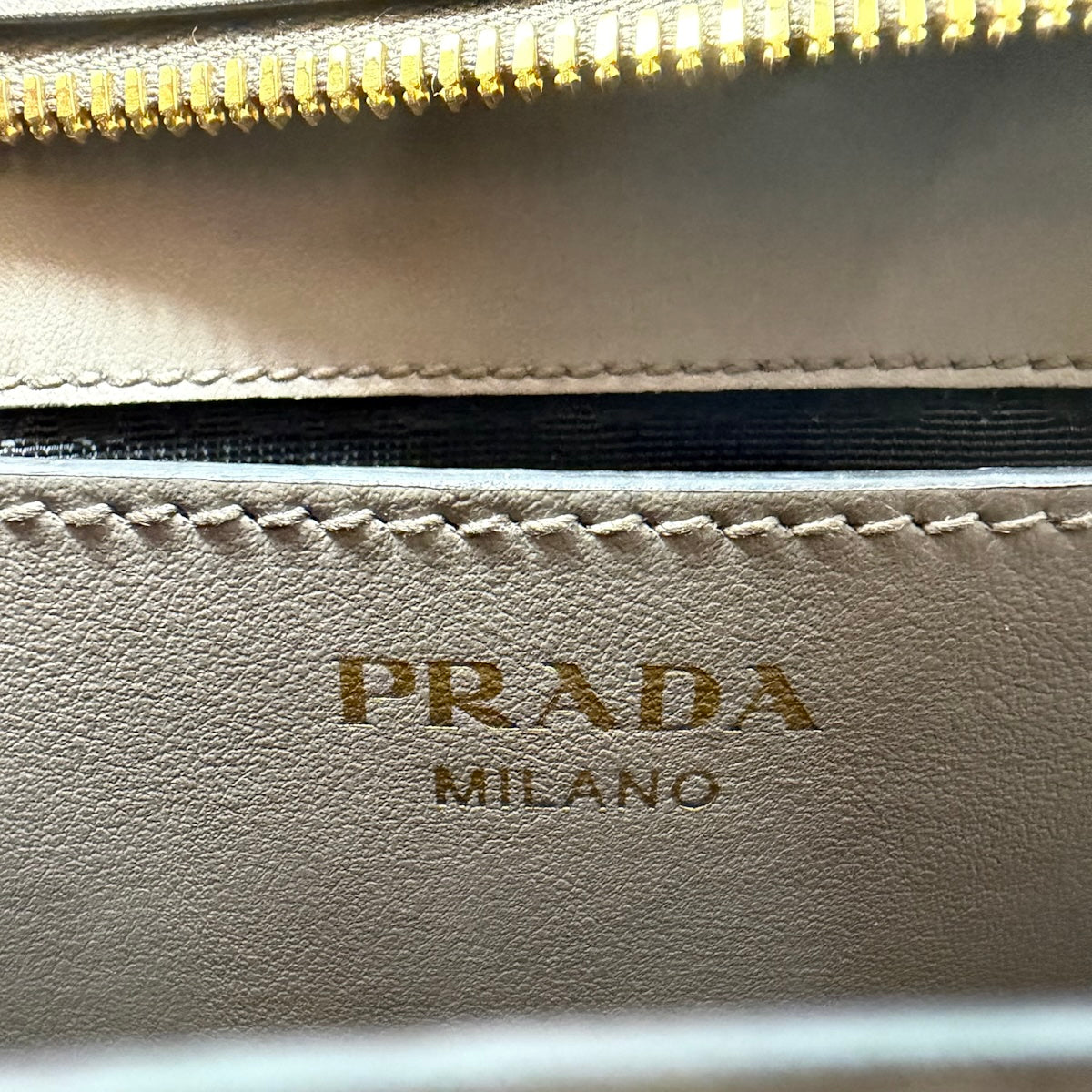 Prada Saffiano Leather Crossbody Bag with Zip Closure