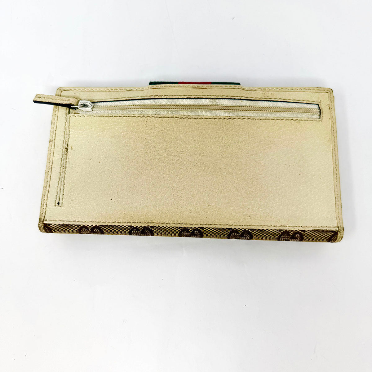 Gucci Monogram  Web Continental Bi-fold Wallet