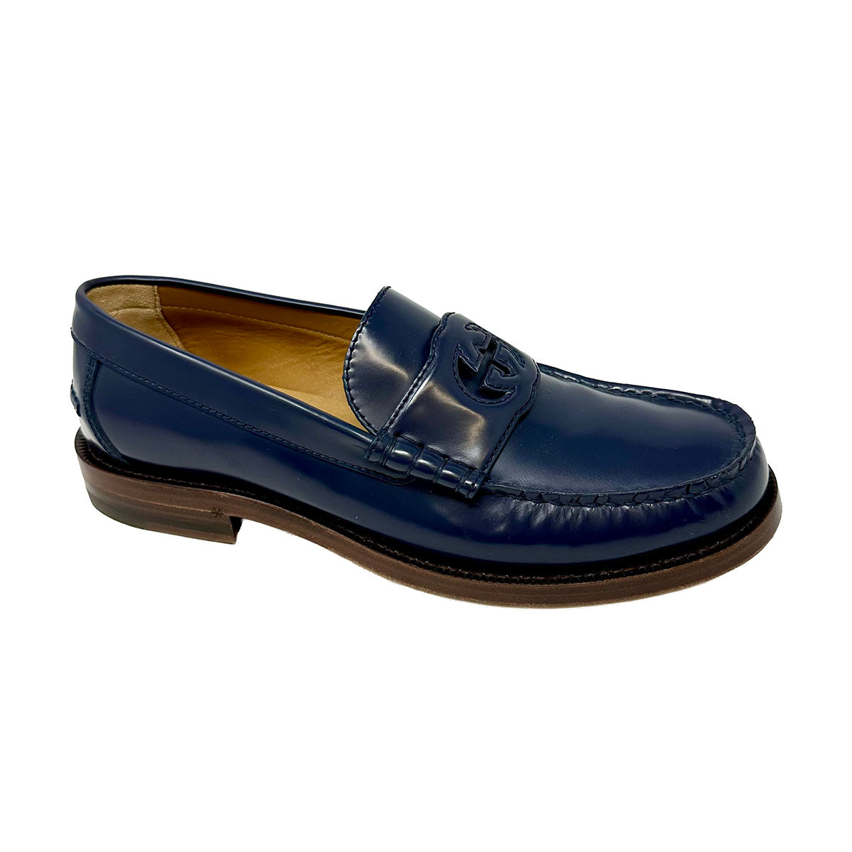 New Gucci Leather Dress Loafers