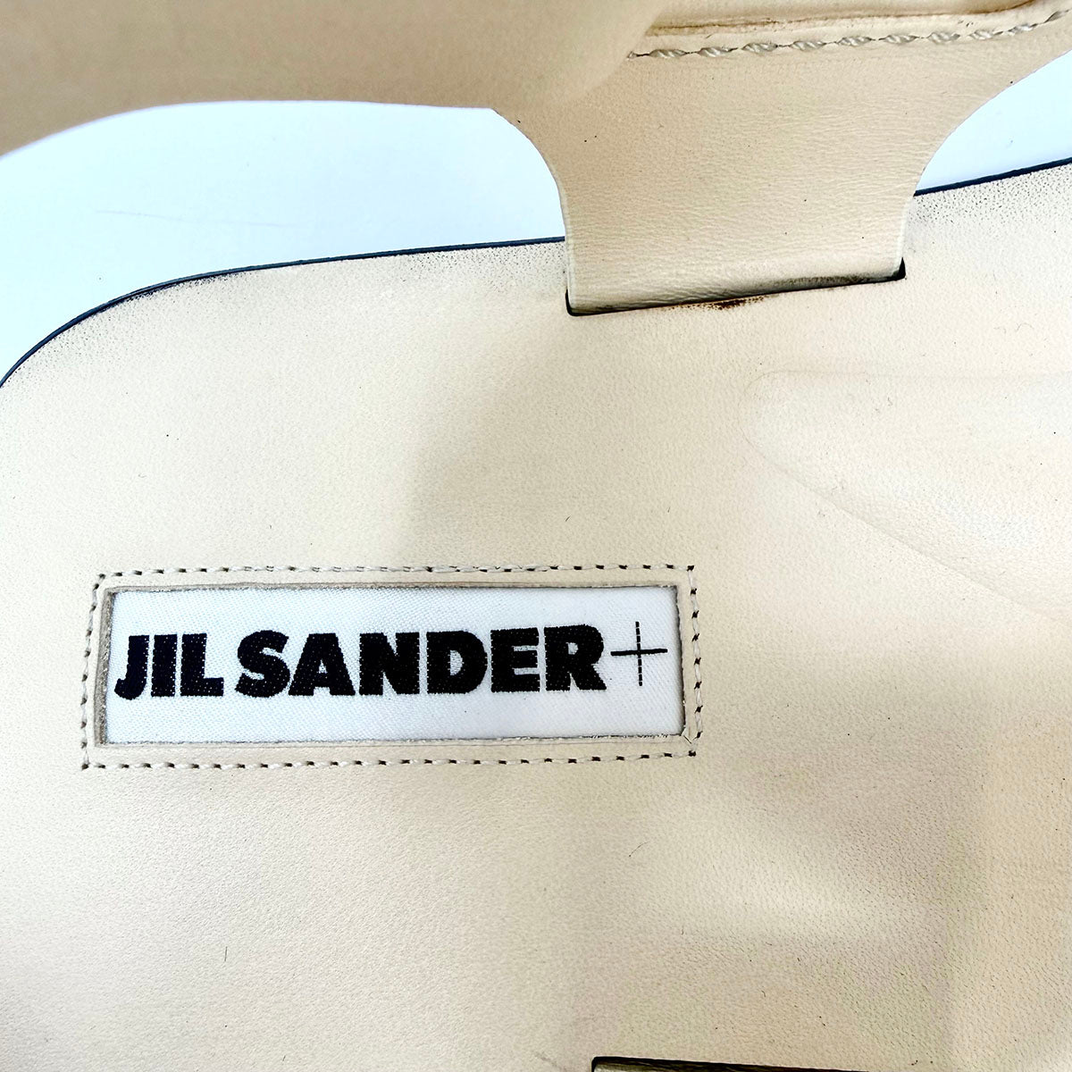 Jil Sander Leather Crossover Flat Sandals