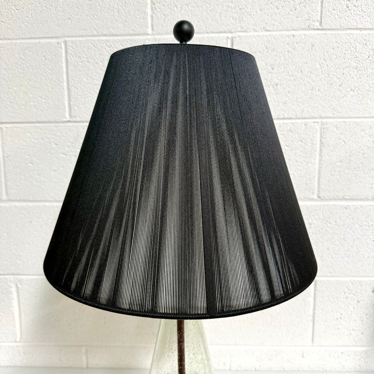 Pair of Crackle/Beaded Glass Lamps