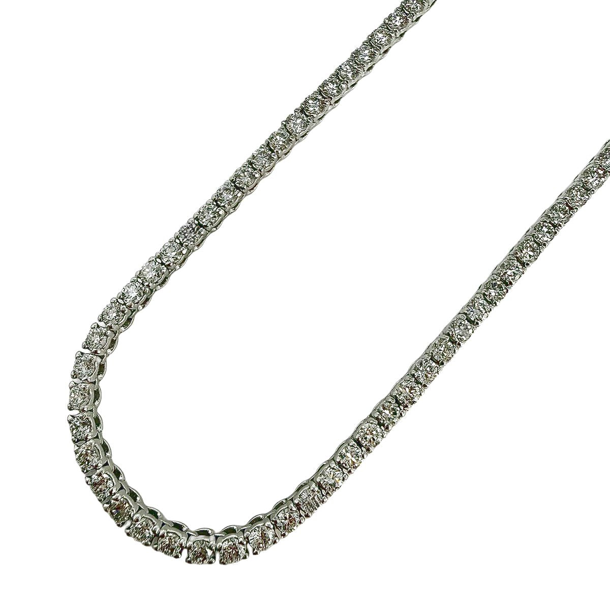 14K White Gold 4.25 ct. Lab Grown Diamond Tennis Necklace