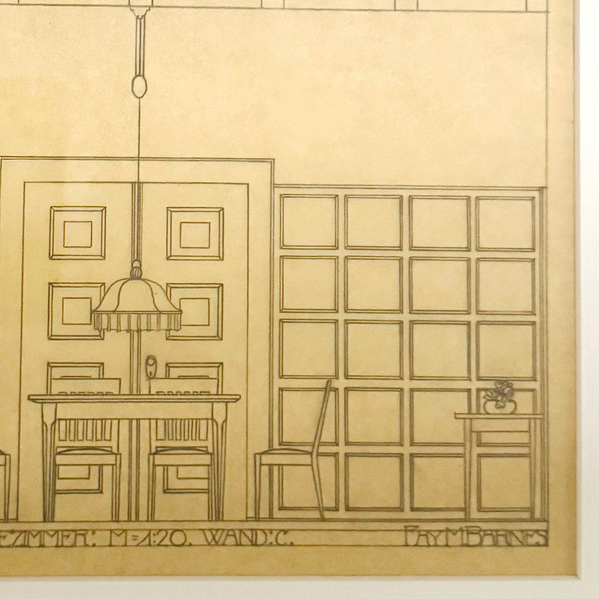 Architectural Drawing of Dining Room