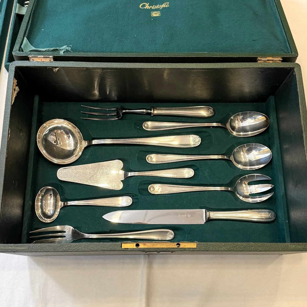 Christofle Vendome Flatware 144 Pcs. Serv for 12, 11 Pcs Setting, Serving+ Box