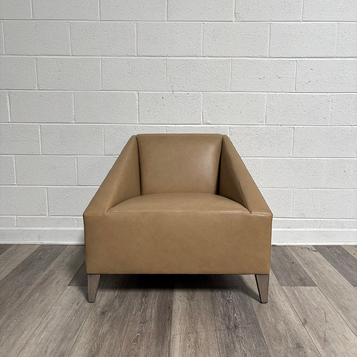 Pair of Accent Chairs with Sloped Arms