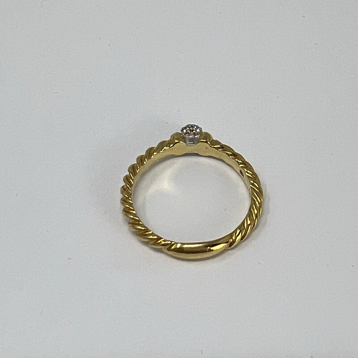 David Yurman Solari Station 18K Gold Ring with Diamonds
