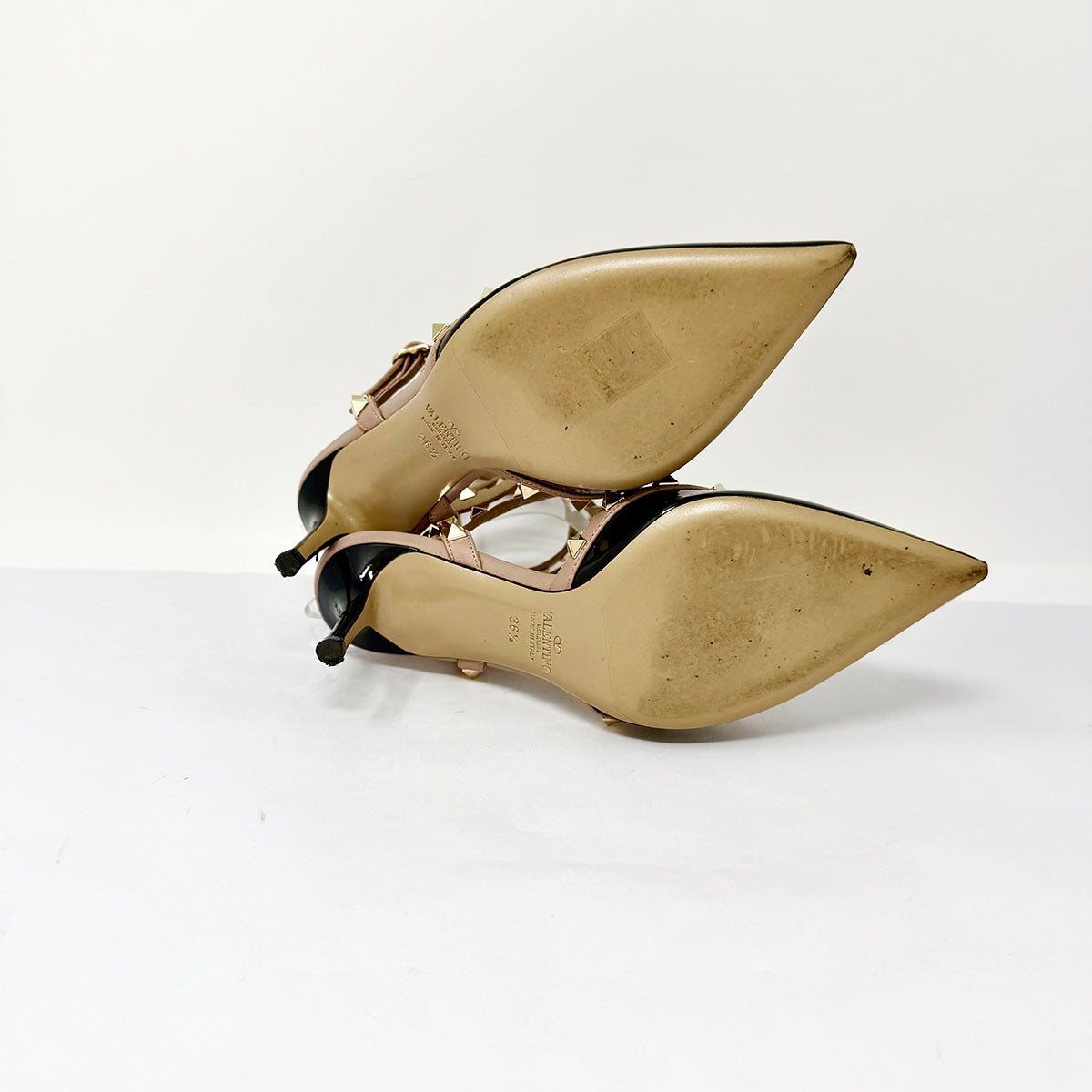 Valentino Garavani Rockstud Patent Leather Gladiator Sandals