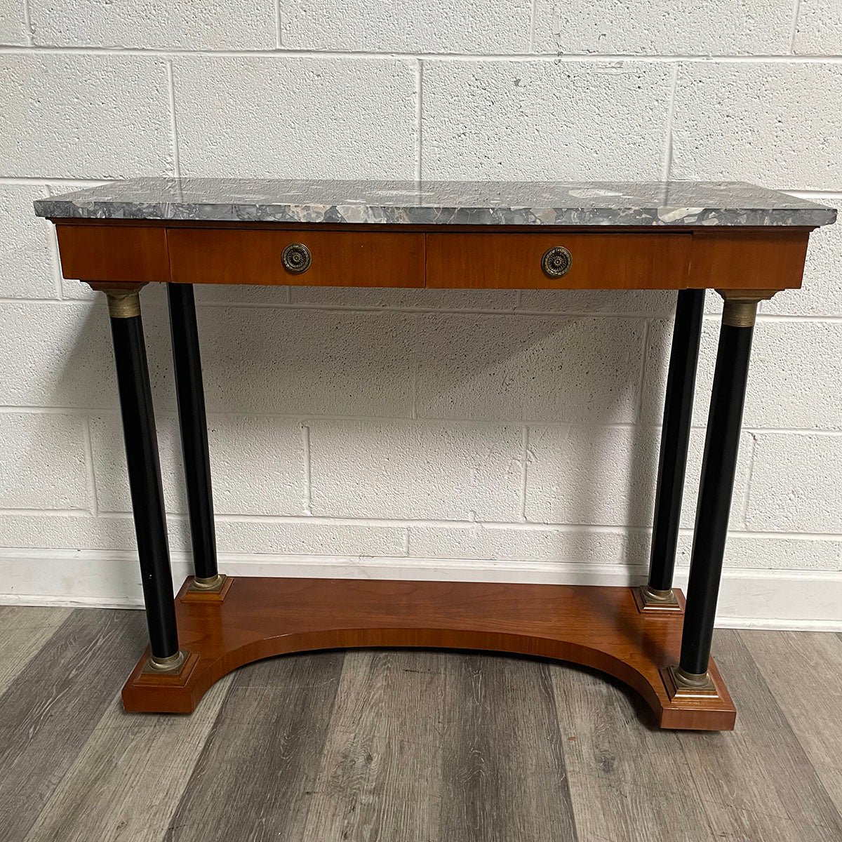 Marble Top Wood Console Table