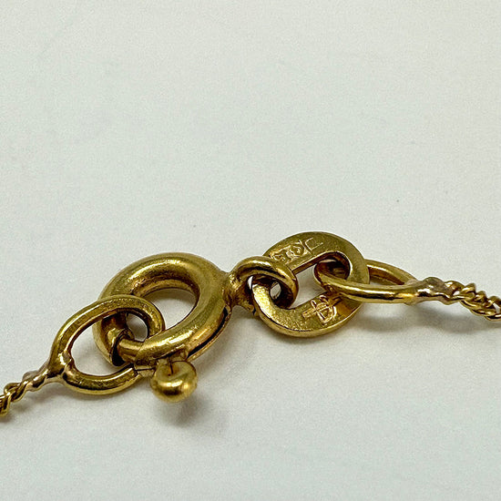 14K Gold Necklace with Black Onyx Heart Pendant with Diamond Trim