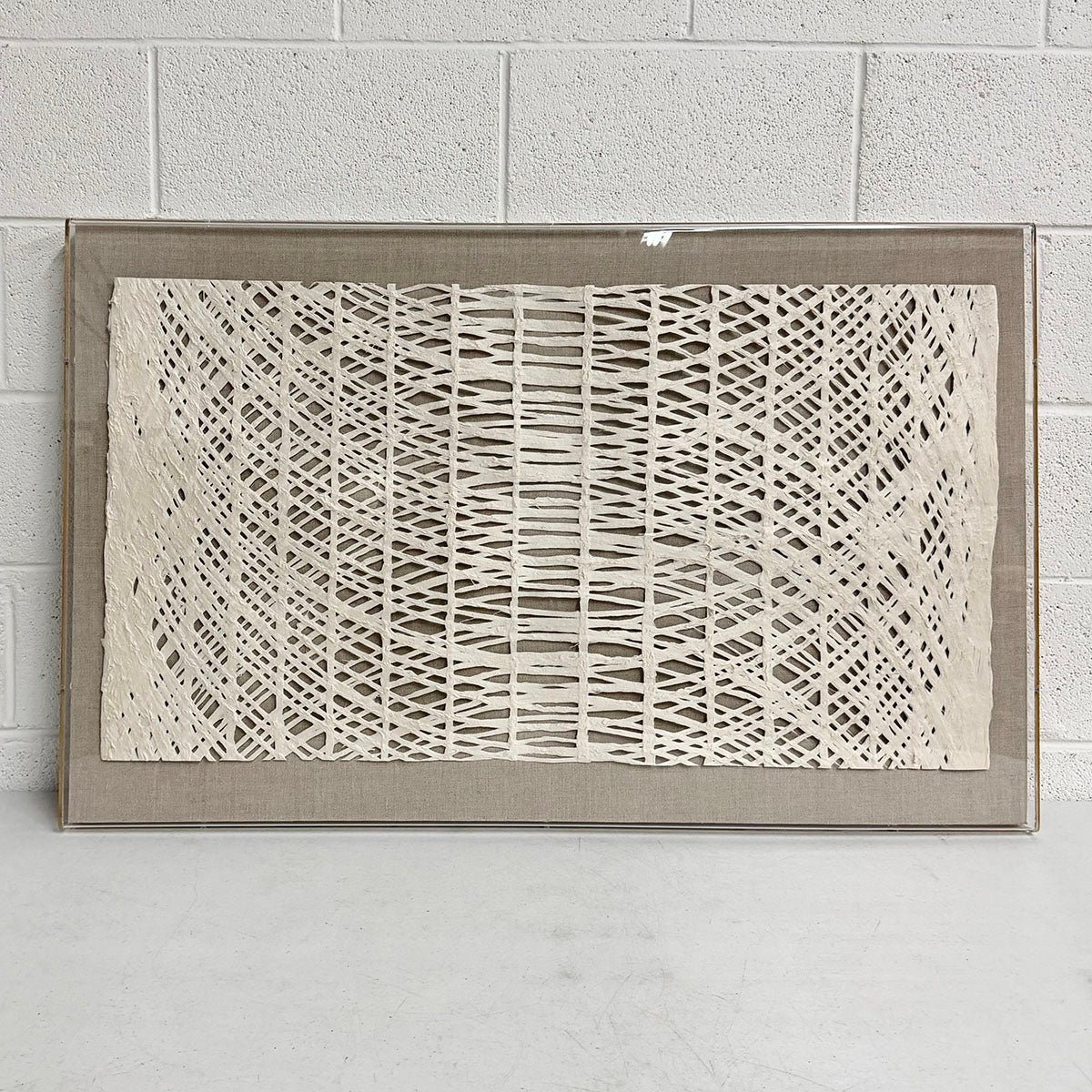 Mixed Media "Abstract Papers, Large: Pearl" in Plexi Box by Natural Curiosities.