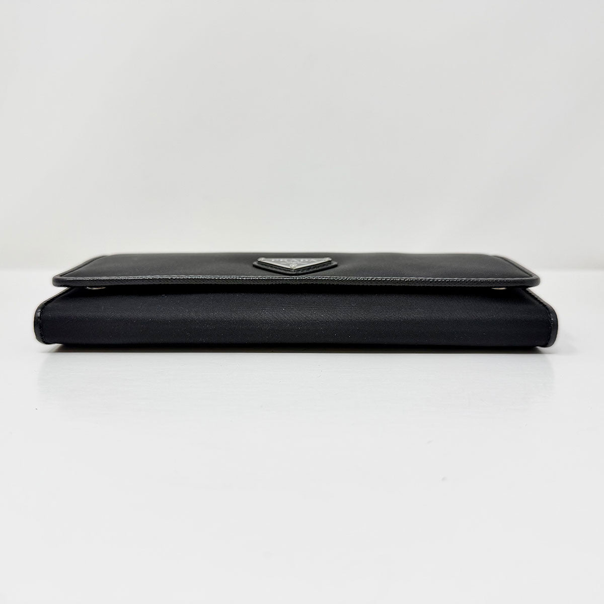 Prada Long Nylon and Leather Trimmed Wallet