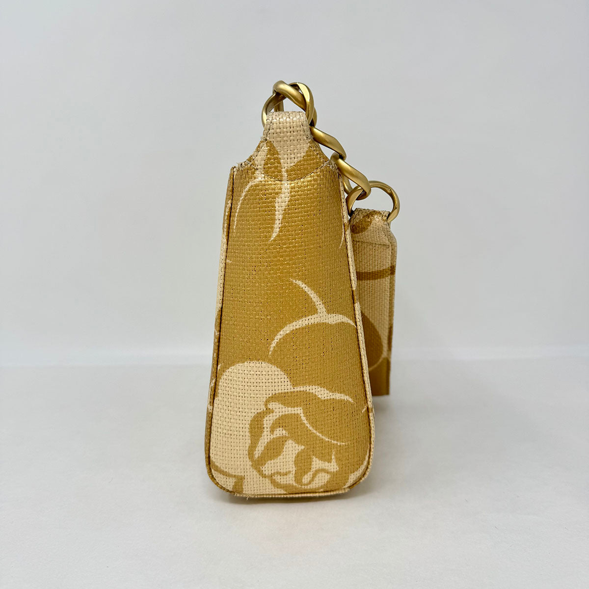 Chanel Raffia Camellia Shoulder Bag