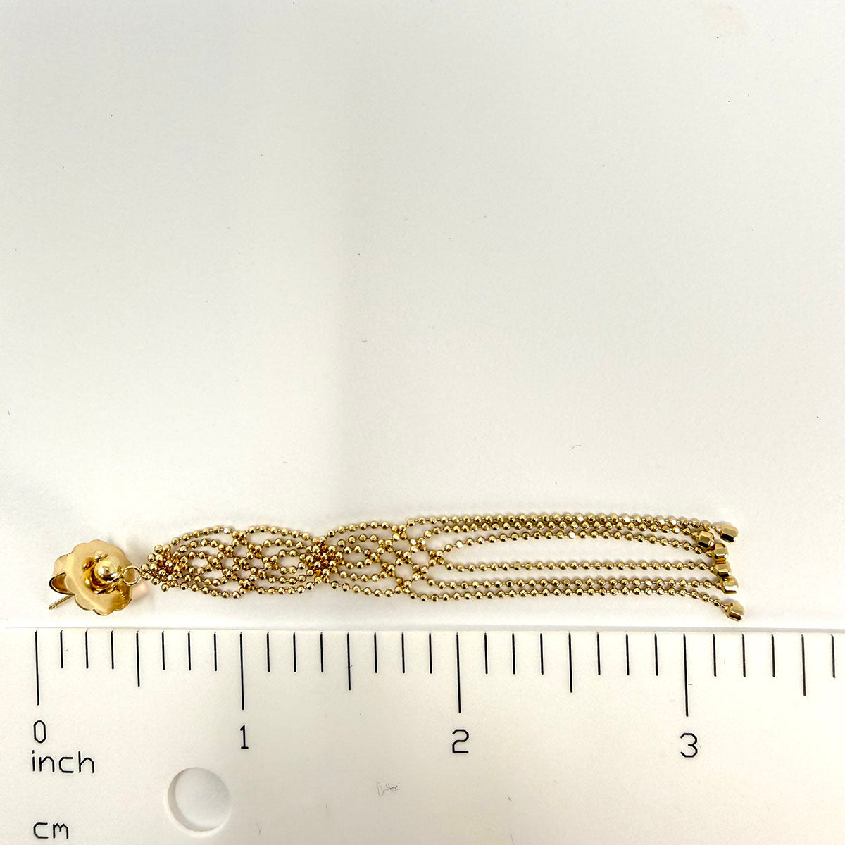 14K Woven Tassel Earrings