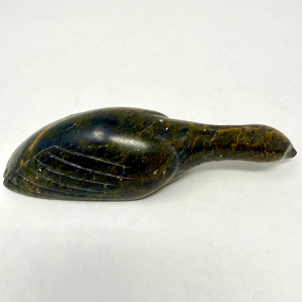 Pair of Soapstone Sculptures: Seal and Bird