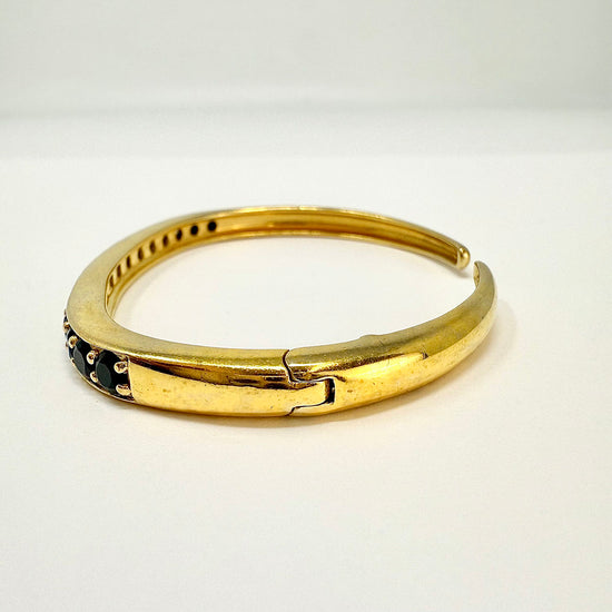 18K Gold Cuff Bracelet with Spinel