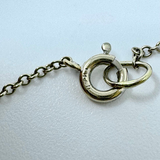 14K White Diamond Pendant Necklace