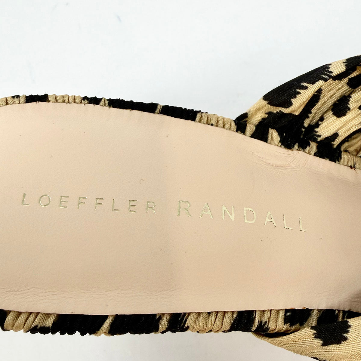 Loeffler Randall Animal Print Bow Accents Slides