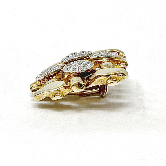 Susan Berman 18K Gold Clip-on Earrings with Diamonds