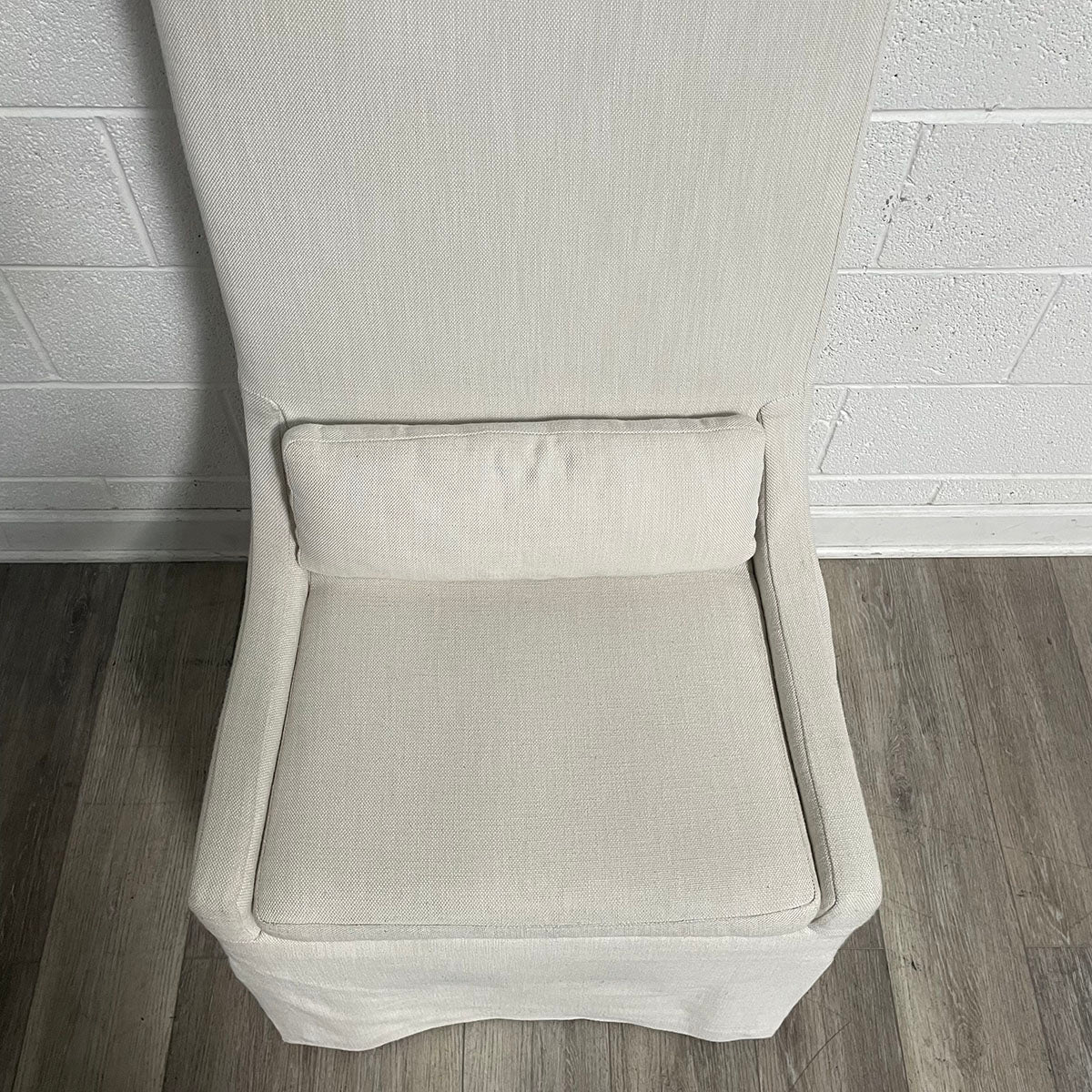 Set of 8 RH Upholstered Dining Chairs on Wheels