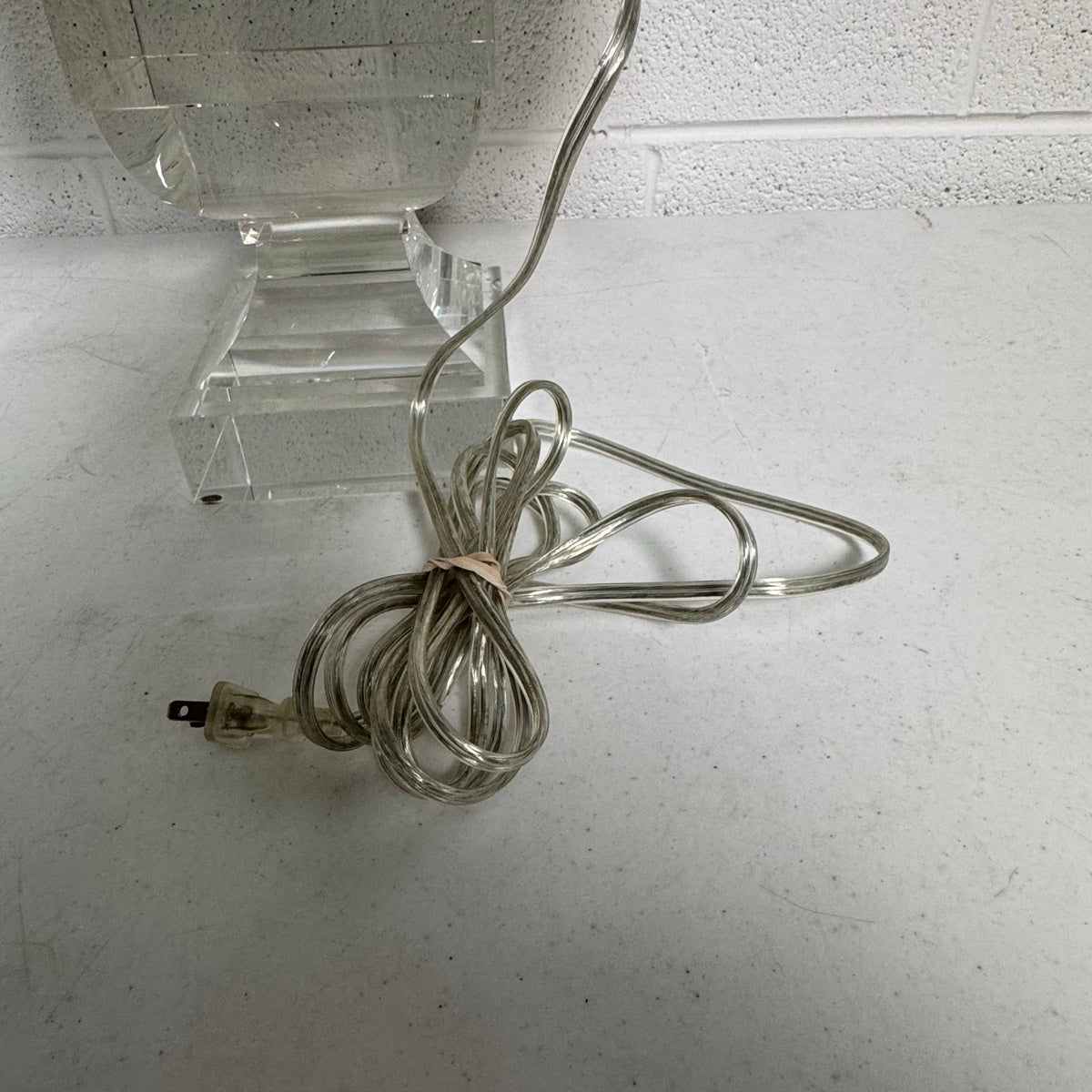 Pair of Glass Balustrade Table Lamps
