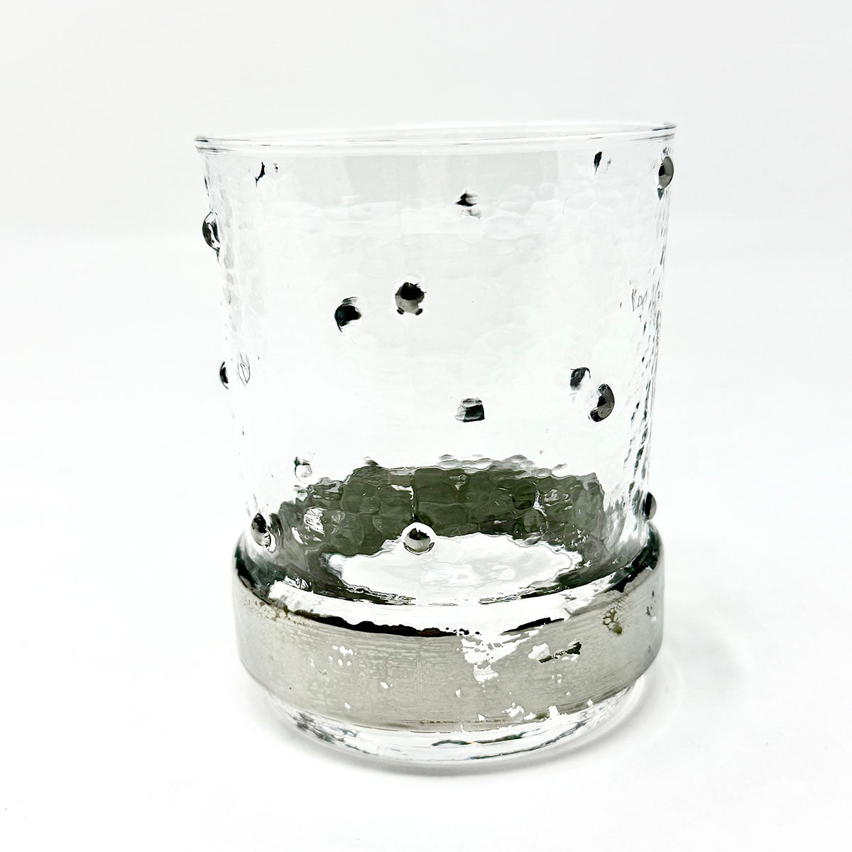 Set of 6 Double Old Fashion Glasses Morocco Platinum Signed and Dated 1994